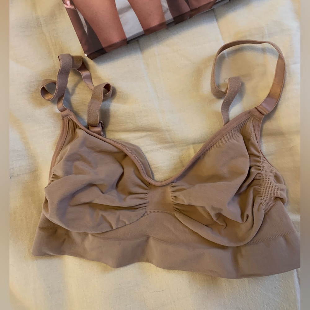 SKIMS bra AND mid waist brief SET. Color Sienna, size L/XL. NWOT